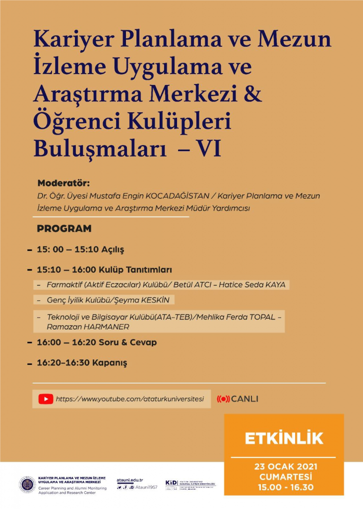 Teknoloji ve Toplumsal Katkı Konusunda Faaliyet gösteren Atatürk Üniversitesi Öğrenci Kulüplerinin Tanıtımı