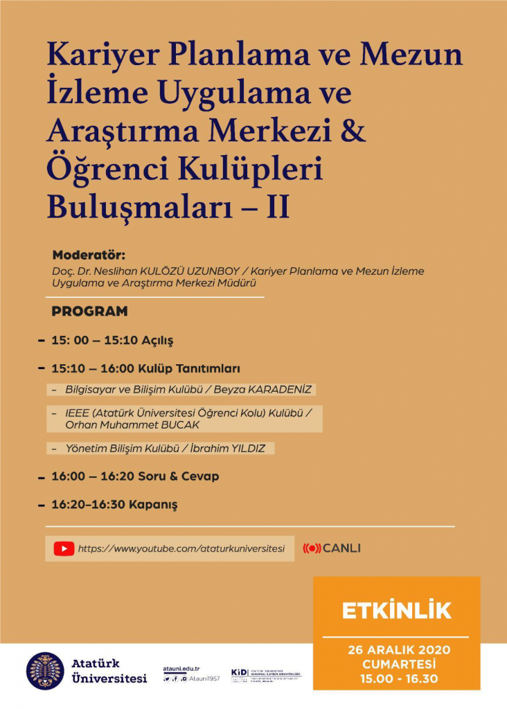 Atatürk Üniversitesi Bilişim Sistemleri Kulüplerinin Öğrencilere Tanıtımı